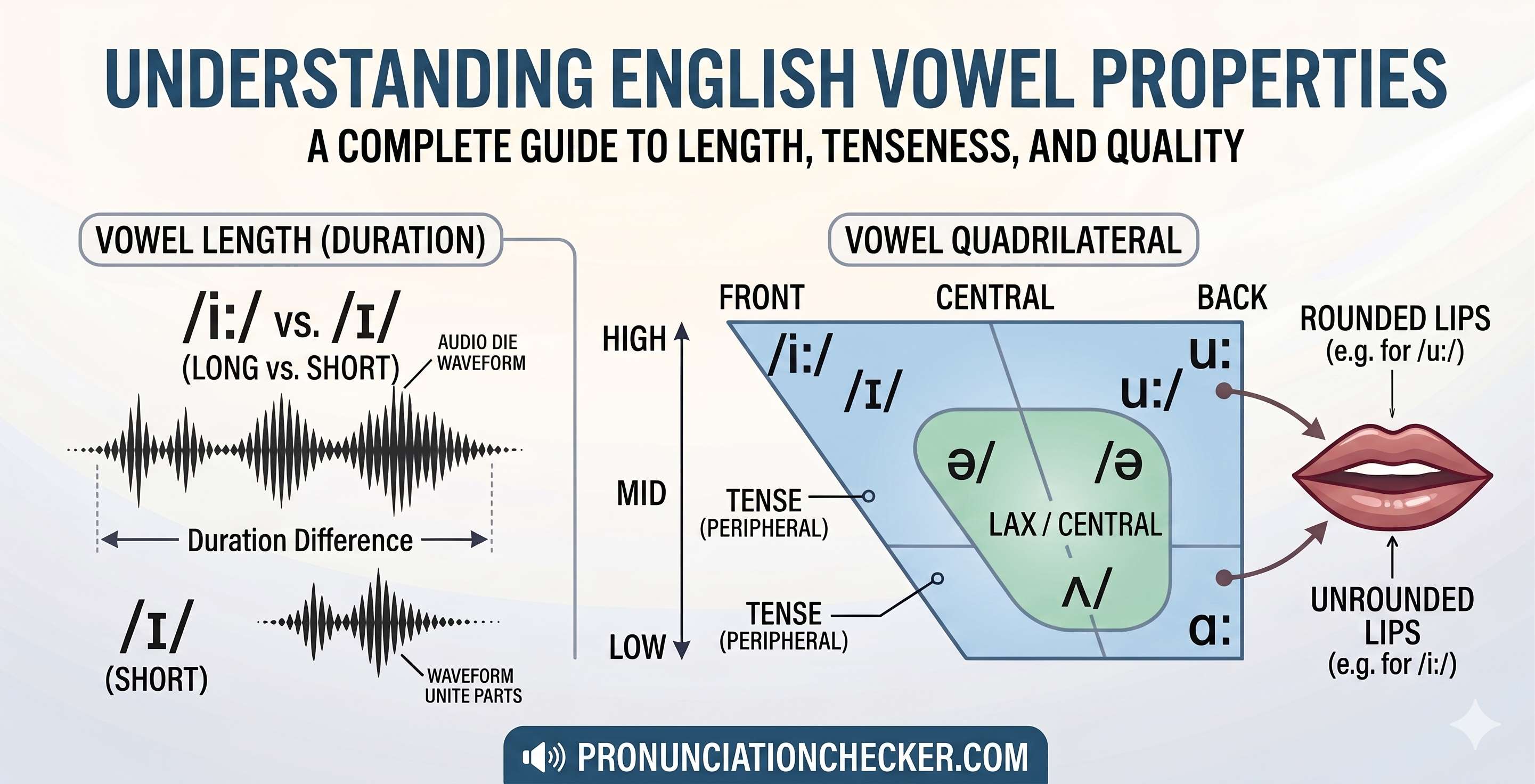 English vowel length tenseness and quality - Cover Image
