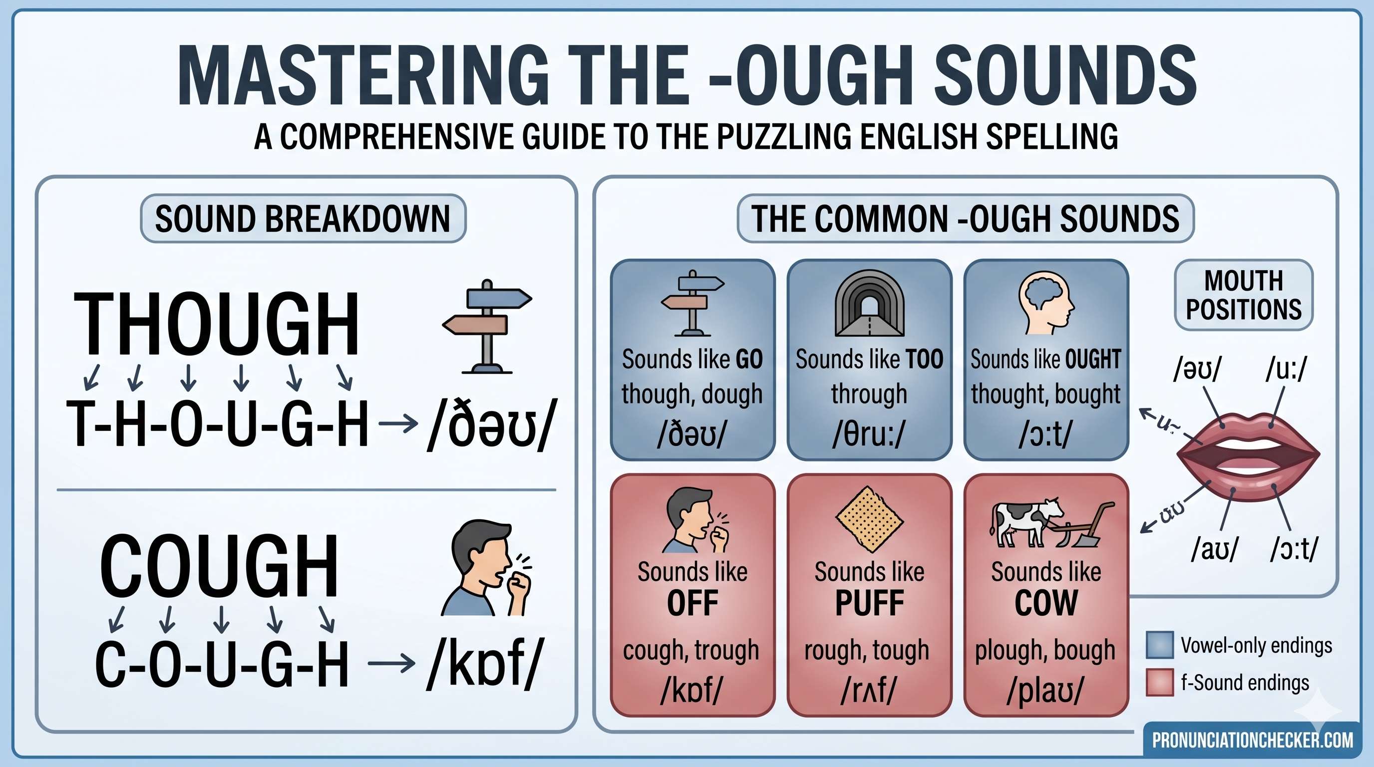 How to pronounce ough words - Cover Image