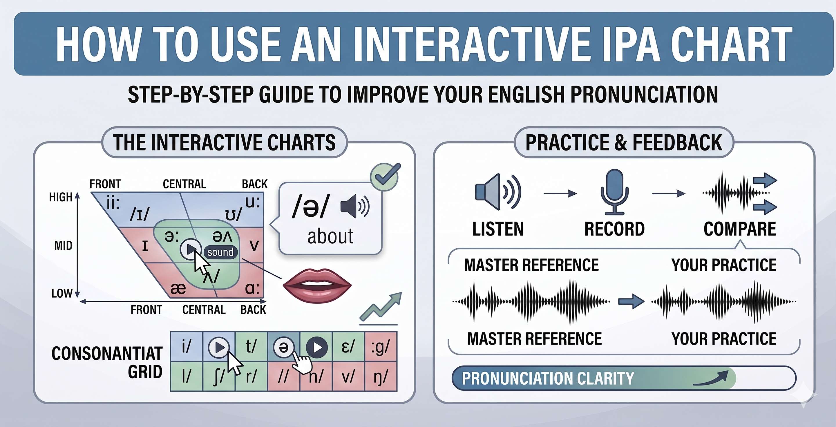 How to use interactive ipa chart improve english pronunciation - Cover Image