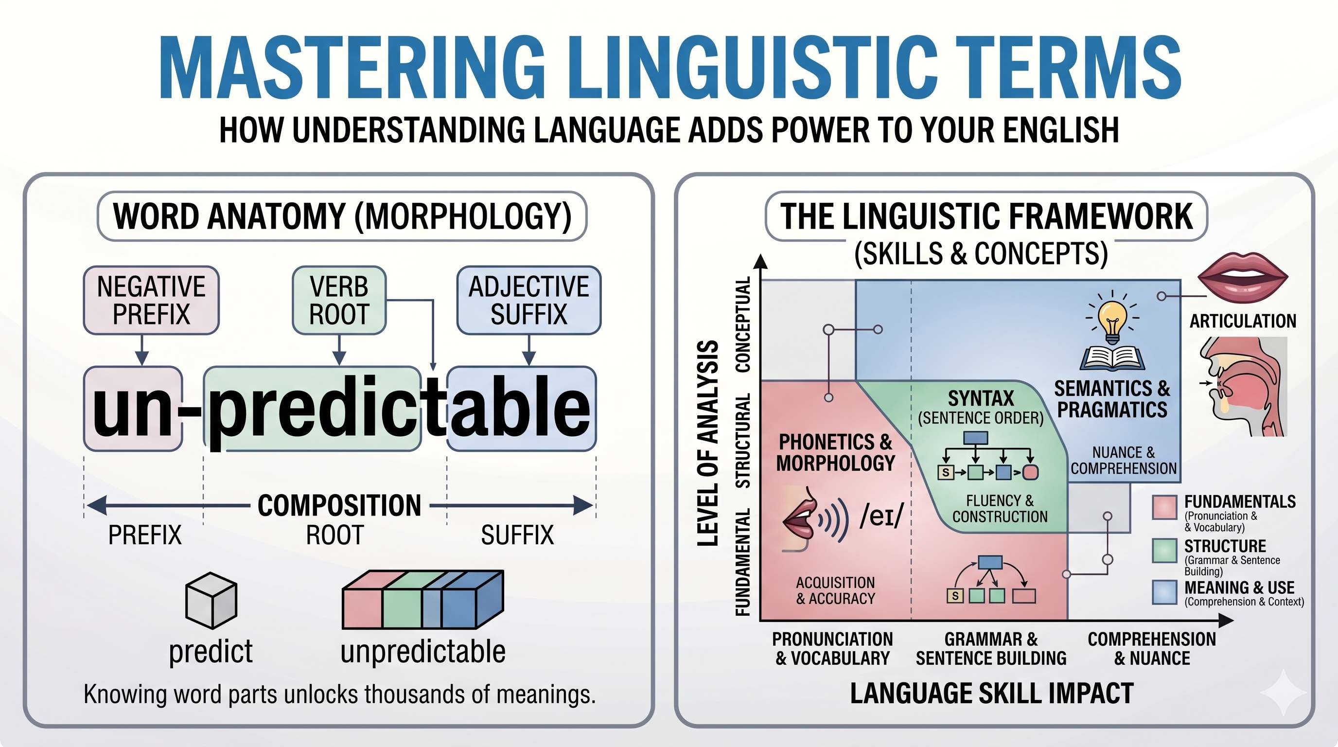 How understanding linguistic terms improves your english - Cover Image