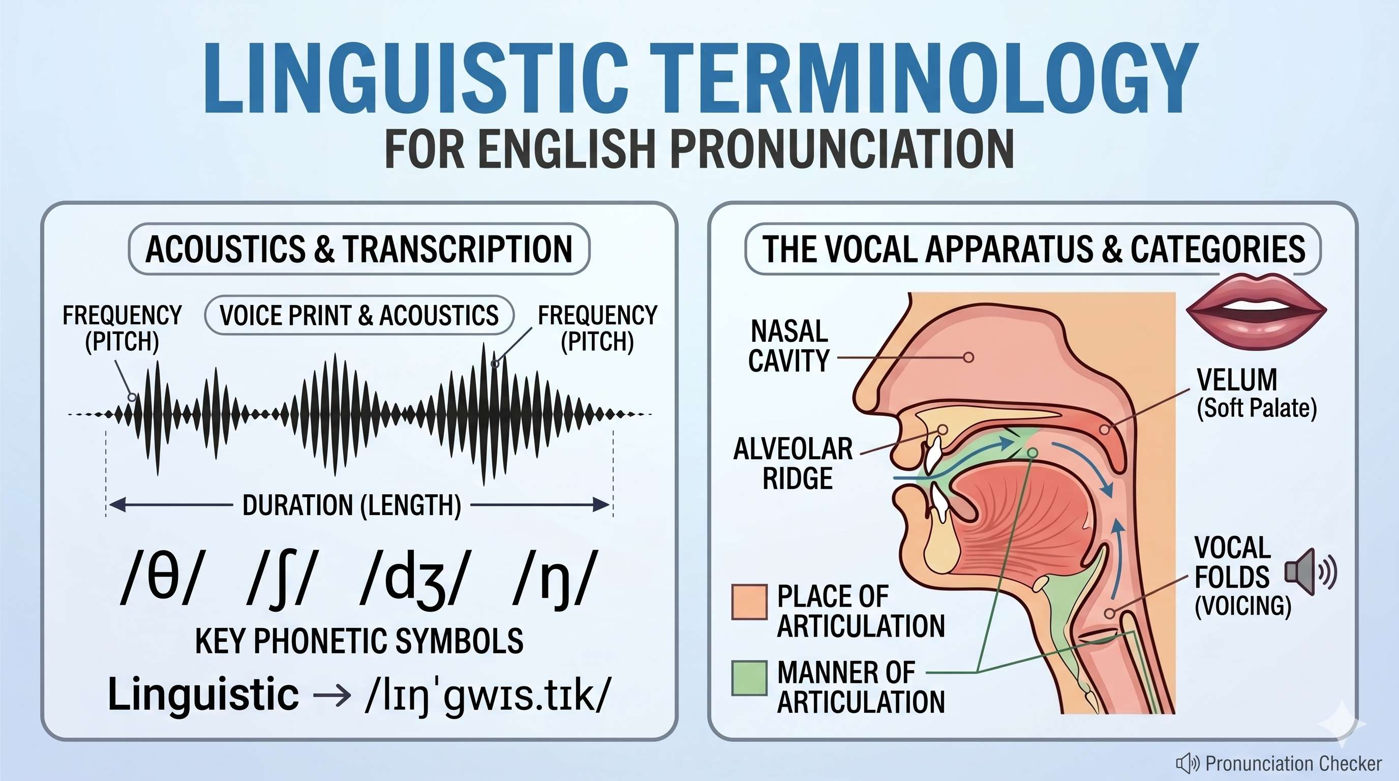 Linguistic terminology for english pronunciation - Cover Image