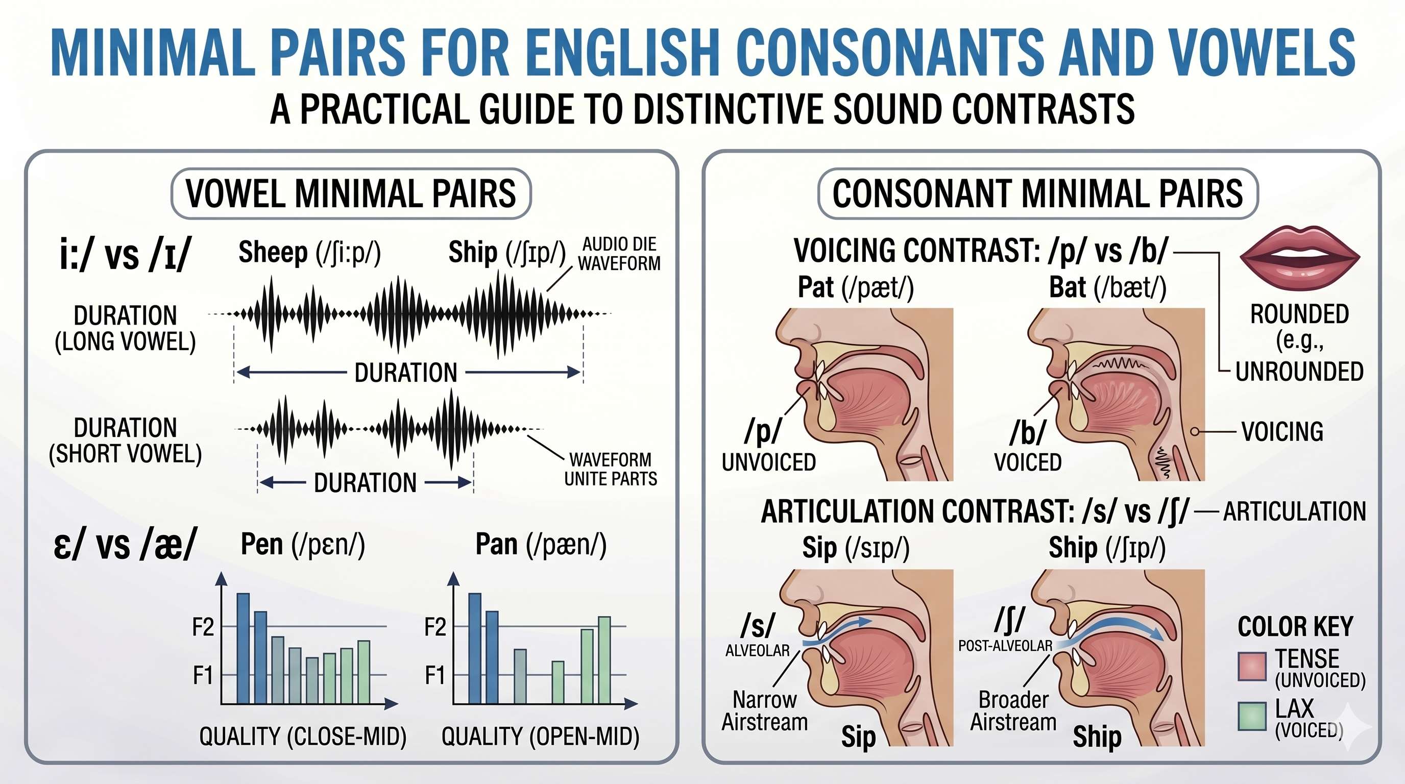 Minimal pairs for english consonants and vowels - Cover Image