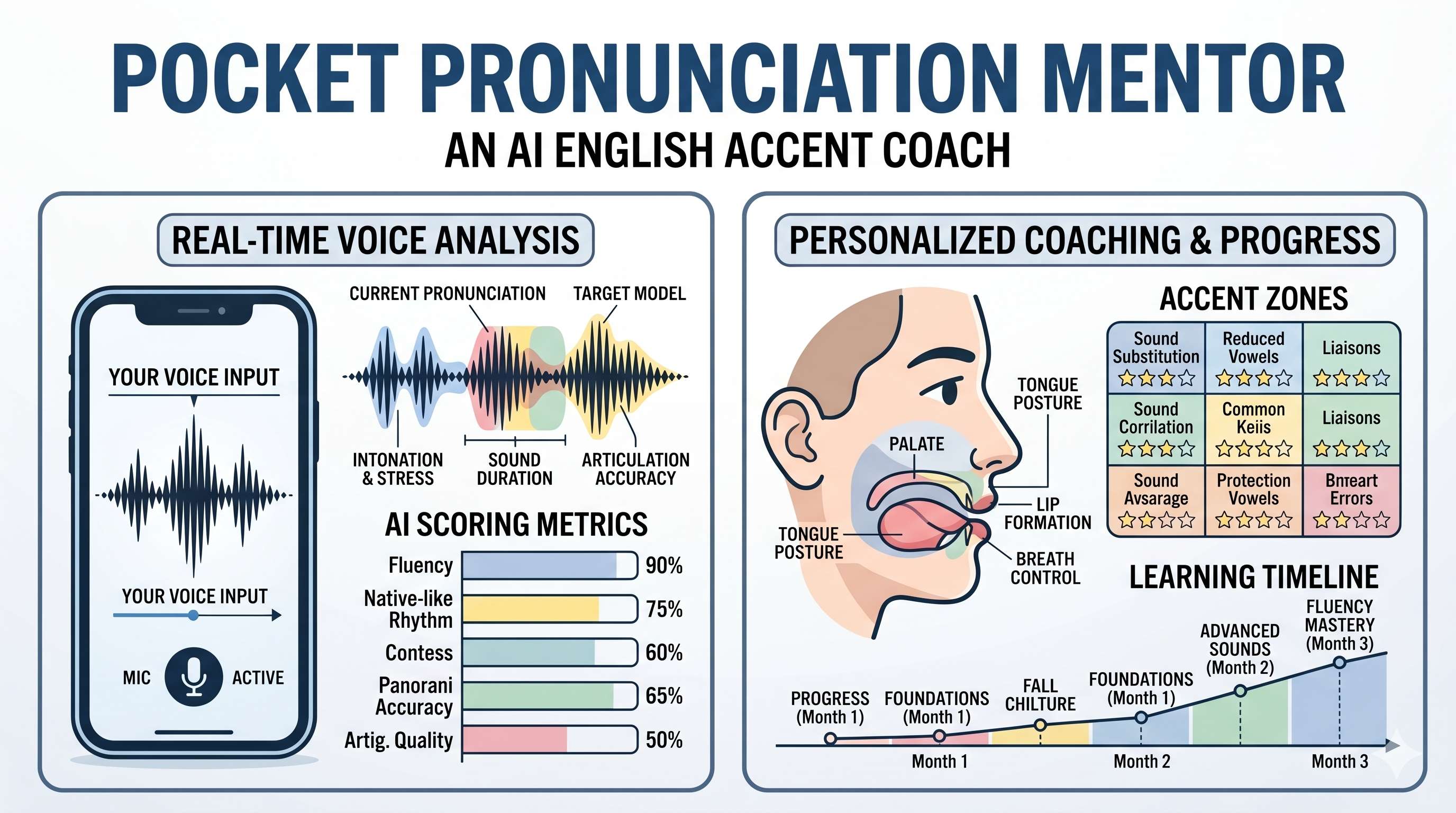 Pocket pronunciation mentor ai english accent coach - Cover Image