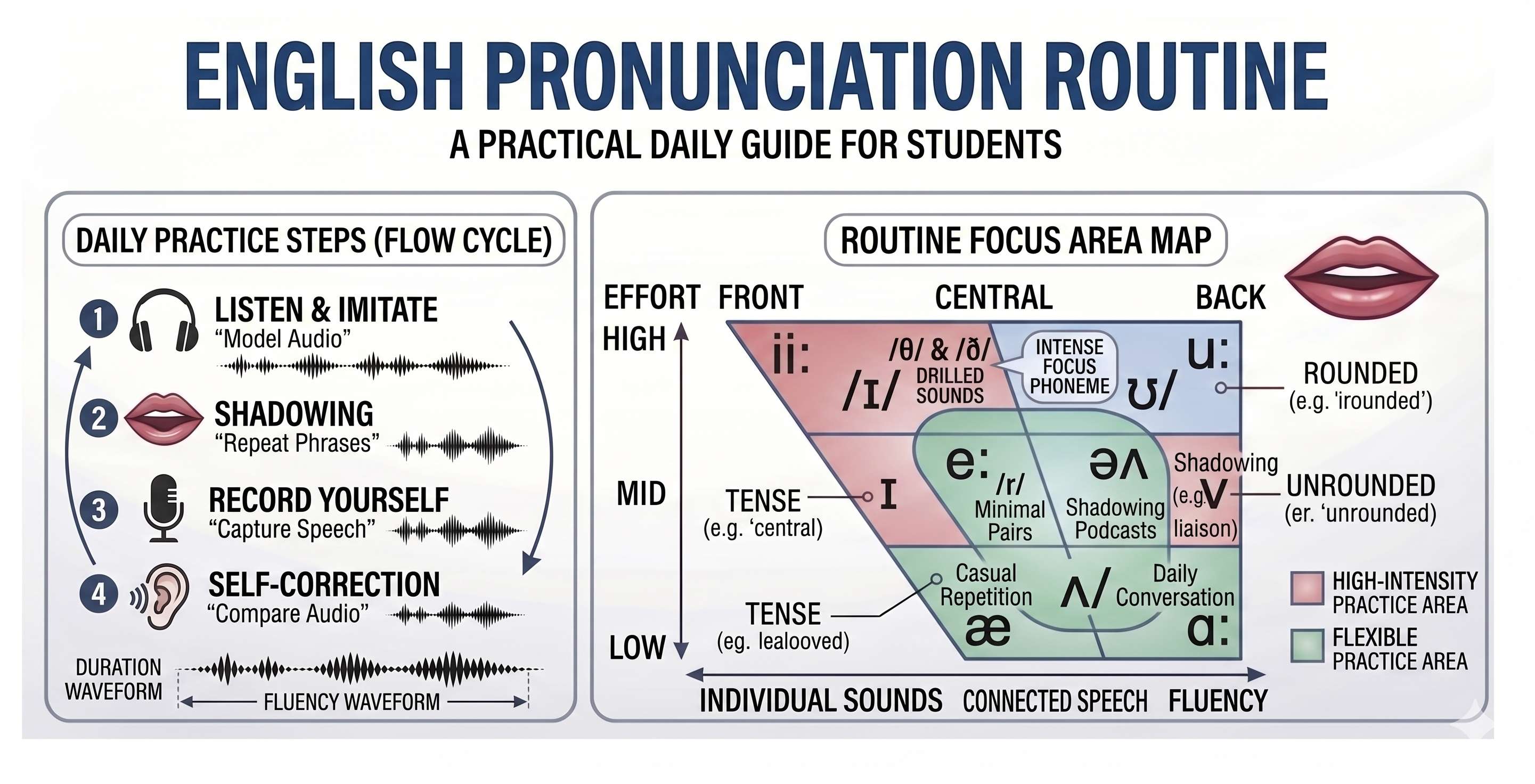 Pronunciation routine for english students - Cover Image