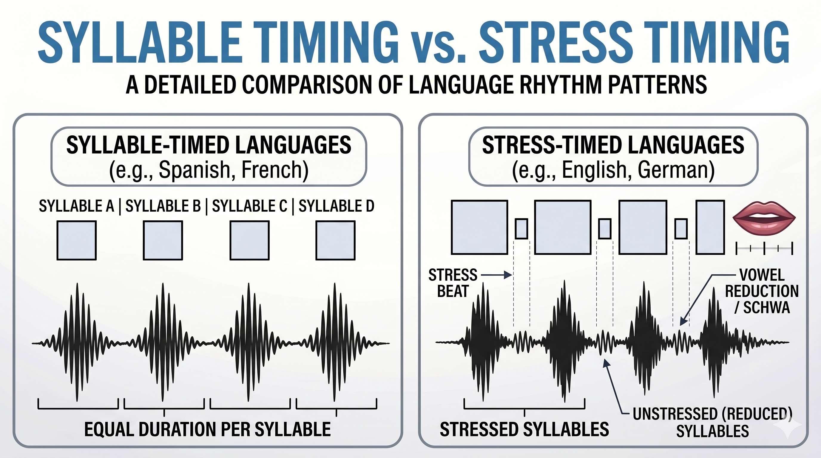 Syllable timing vs stress timing - Cover Image